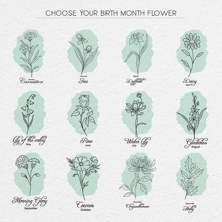 Personalized Women’s Wallet – Custom with Birthflower