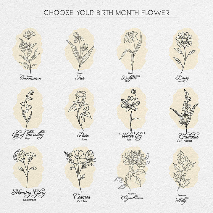 Personalized Women’s Wallet – Custom with Birthflower