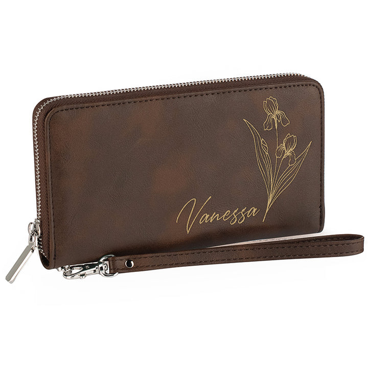 Personalized Women’s Wallet – Custom with Birthflower