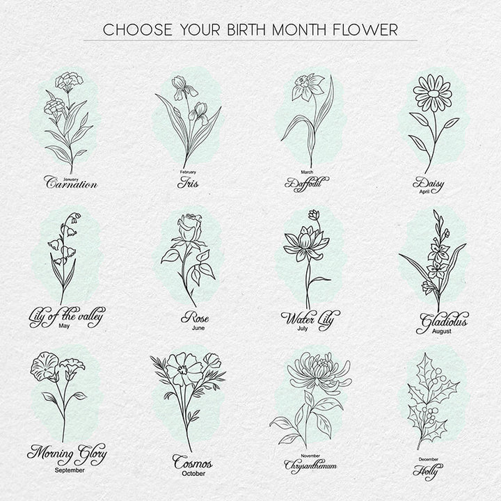 Personalized Women’s Wallet – Custom with Birthflower