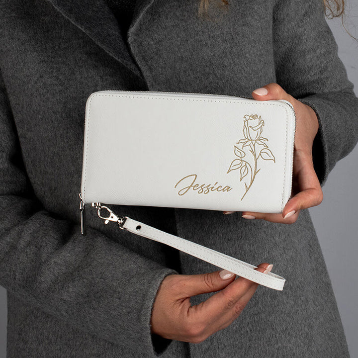 Personalized Women’s Wallet – Custom with Birthflower