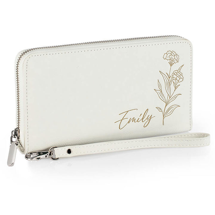 Personalized Women’s Wallet – Custom with Birthflower