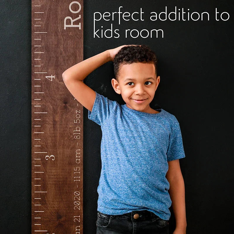 Personalized Wooden Chart, Growth Chart for Kids, Boys, Girls - GiftShire