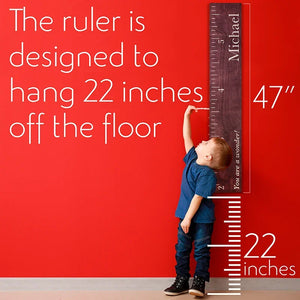 Personalized Wooden Chart, Growth Chart for Kids, Boys, Girls - GiftShire