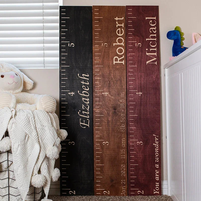 Personalized Wooden Chart, Growth Chart for Kids, Boys, Girls - GiftShire