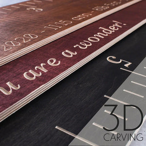 Personalized Wooden Chart, Growth Chart for Kids, Boys, Girls - GiftShire