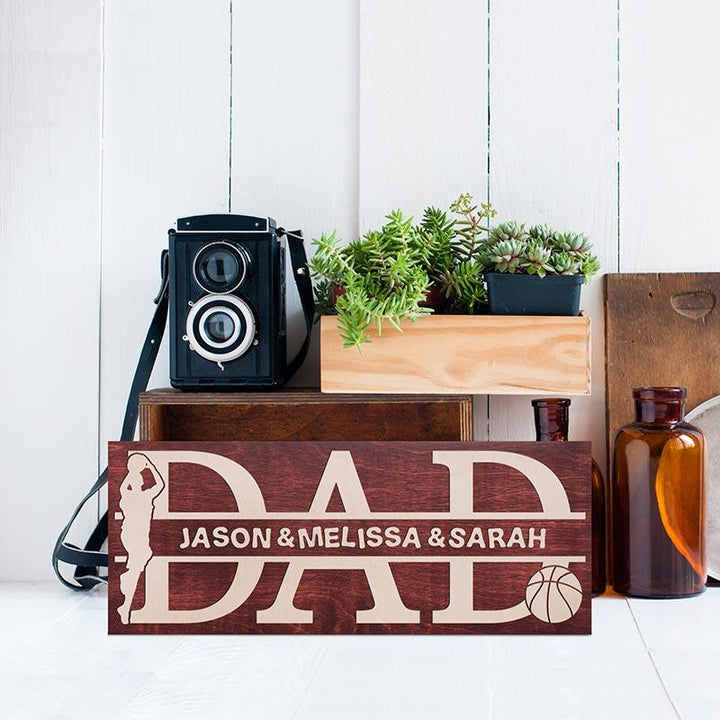 Personalized Wooden Dad Sign - GiftShire