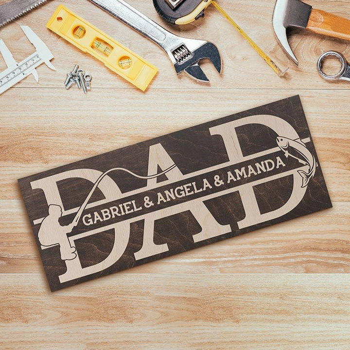 Personalized Wooden Dad Sign - GiftShire