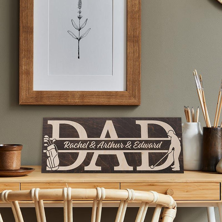 Personalized Wooden Dad Sign - GiftShire