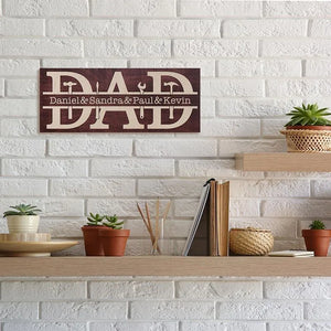 Personalized Wooden Dad Sign - GiftShire