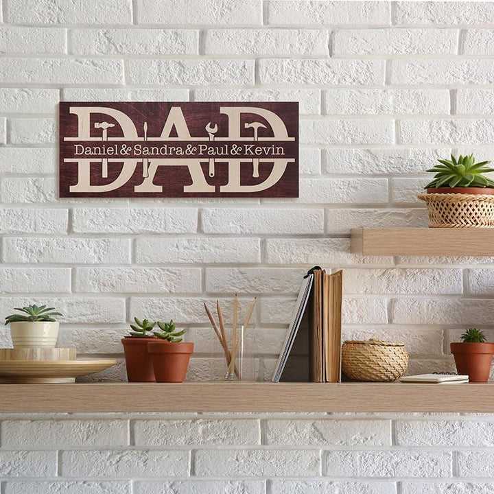 Personalized Wooden Dad Sign - GiftShire