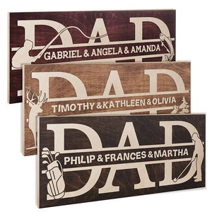 Personalized Wooden Dad Sign - GiftShire