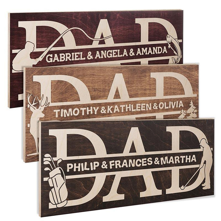 Personalized Wooden Dad Sign - GiftShire