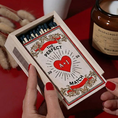 Personalized Wooden Match Box - Add Your Initial