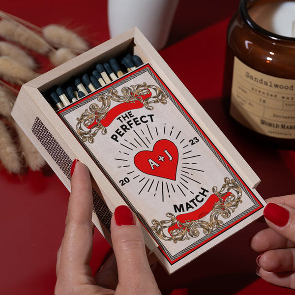 Personalized Wooden Match Box - Add Your Initial