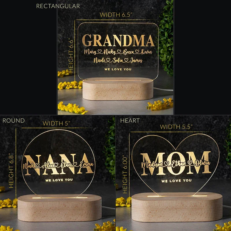 Personalized Night Light for Mother’s Day - GiftShire