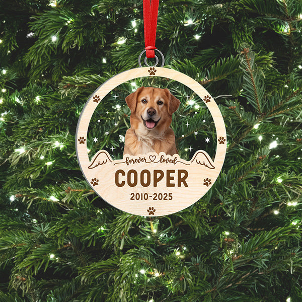 Pet Memorial Christmas Keepsake – Ornaments With Photo Of Your Dog