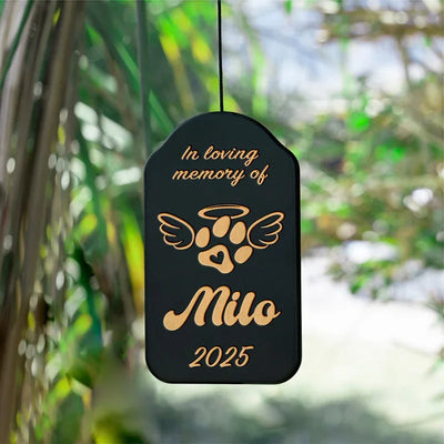 Pet Memorial Wind Chime with Name Personalization – Dog Memorial Gifts