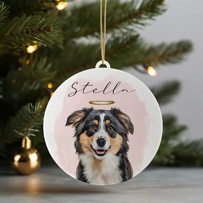 Pet Portrait Christmas Gifts for Pet Owners – Dog Photo Ornaments
