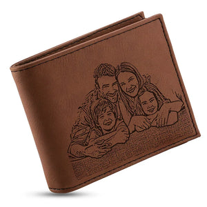 Photo Engraved Leatherette Wallet - GiftShire