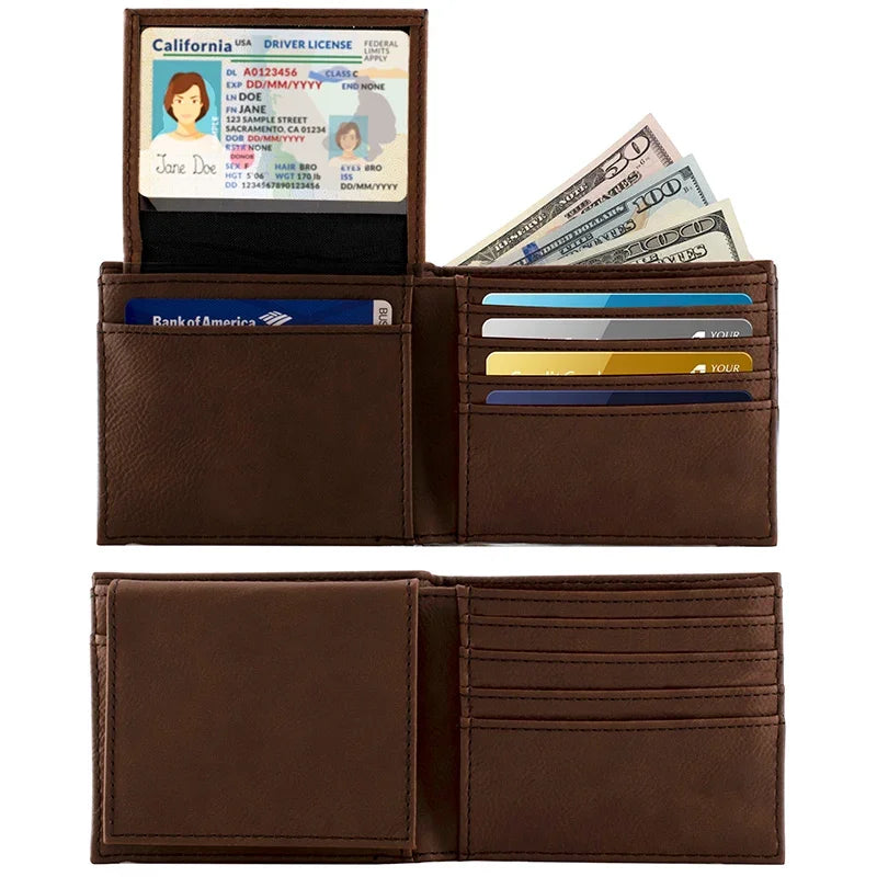 Photo Engraved Leatherette Wallet - GiftShire