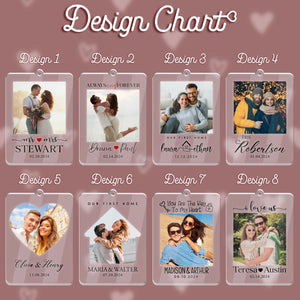 Photo on Keychain with Couples Personalized Names - GiftShire