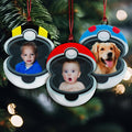 Photo Personalized Poke Ball Christmas Ornament