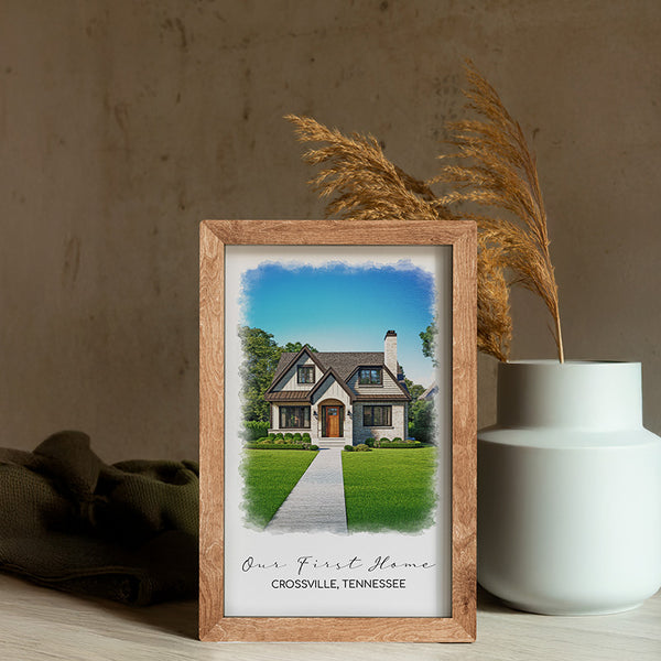 Photo to Watercolor painting - Custom Picture Frame
