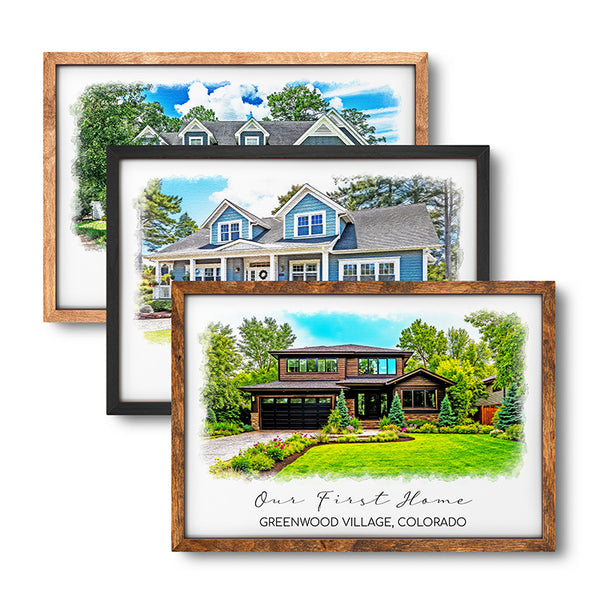 Photo to Watercolor painting - Custom Picture Frame