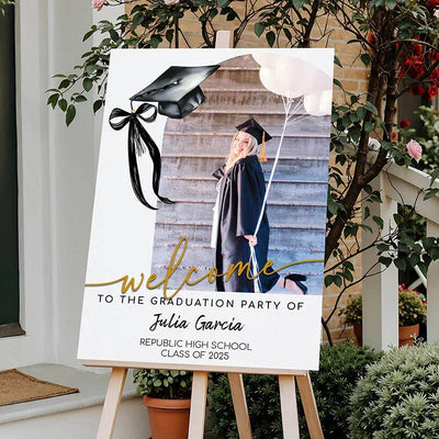 Photo Upload Graduation Party Welcome Sign – 4 Board Options