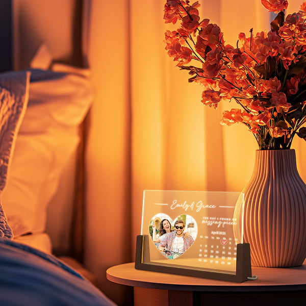 Photo Upload Night Light with a Personalized Calendar