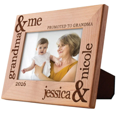 Promoted to Grandma Frame - Customize with Name & Year