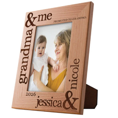 Promoted to Grandma Frame - Customize with Name & Year
