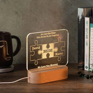 Personalized Mom Puzzle Night Light - GiftShire