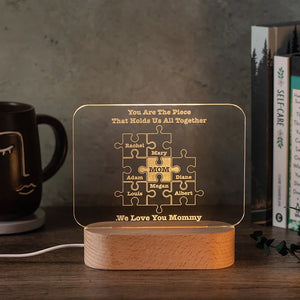 Personalized Mom Puzzle Night Light - GiftShire
