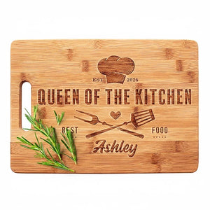 Queen of The Kitchen - Mom's Cutting Board - GiftShire
