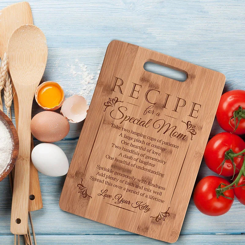 Recipe Engraved Cutting Board for Special Moms - GiftShire