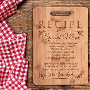 Recipe Engraved Cutting Board for Special Moms - GiftShire