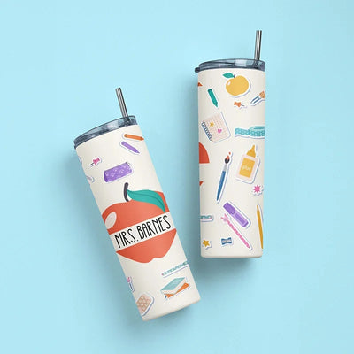 Red Apple Teacher Tumbler for Appreciation Day – Personalized Tumblers