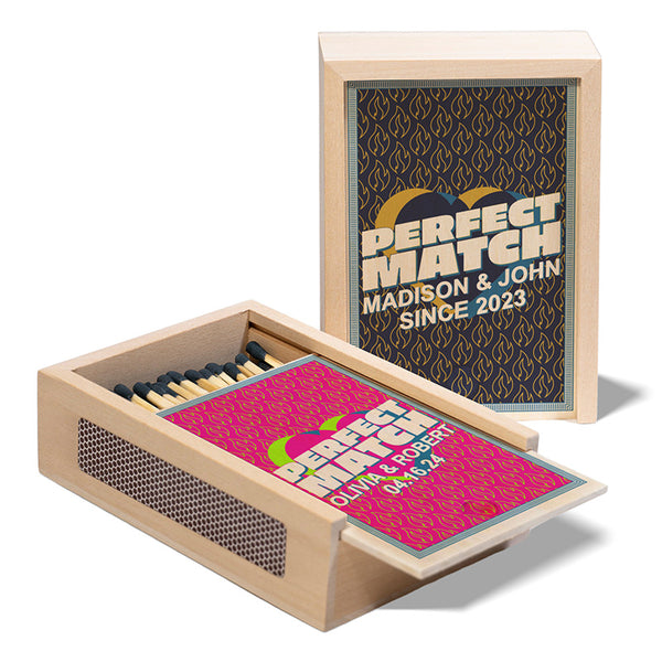 Retro Flame Personalized Matchbox