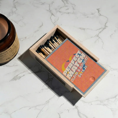 Retro Flame Personalized Matchbox