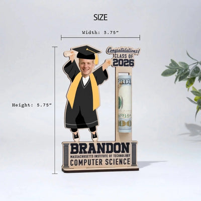Roll Money Holder for Graduation - Personalized with Photo
