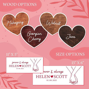 Romantic Love Sign, Wooden Couple Decor - GiftShire