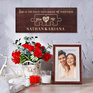 Romantic Love Sign, Wooden Couple Decor - GiftShire