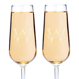Romantic Matching Champagne Flutes for Couples - GiftShire