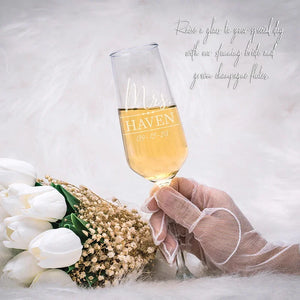Romantic Matching Champagne Flutes for Couples - GiftShire