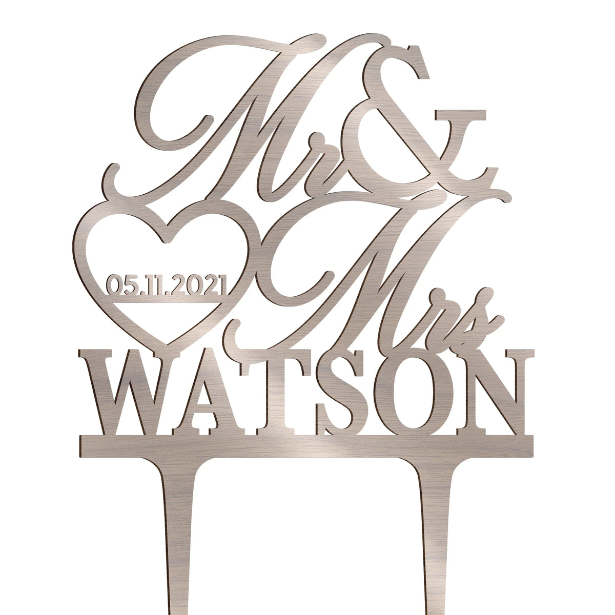 Custom Cake Topper with Name and Date - GiftShire
