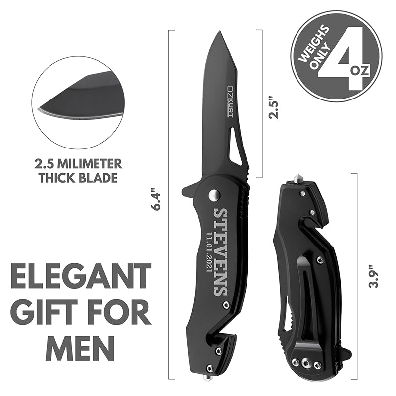 Small Black Knife - Personalized By Ozkurt – GiftShire