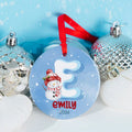 Snow White Initial Ornament with Custom Name