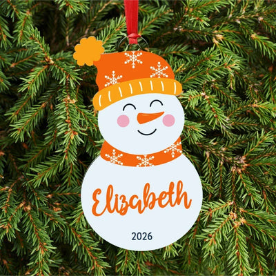 Snowman Ornament with Name – 9 Design To Choose From